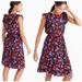 J. Crew Dresses | J. Crew Womens 4 Painted Pansy Floral Silk Ruffle Cap Sleeve Mini Dress | Color: Red | Size: 4