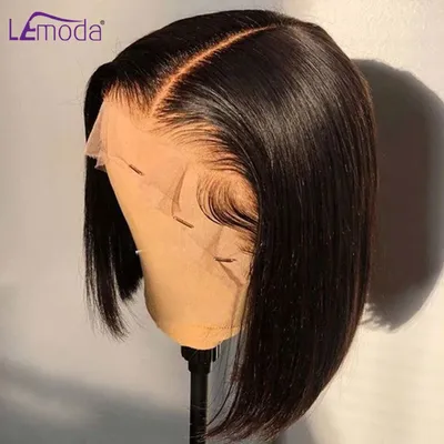Straight Bob Wig 13x4 Full Frontal Human Hair Wigs 210 Density Bob Brazilian Bone Straight Human
