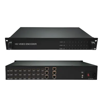 8 16 24-channel HD video encoder IPTV CATV TV front-end system H.264 H.265 HEVC HDMI to IP webcast push streaming