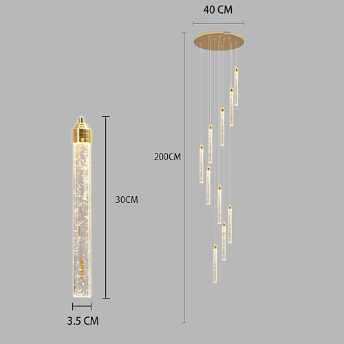 moderner LED-Kronleuchter mit 1/2/5/8/10/12/18 Köpfen, dimmbares Licht, Kristall-Pendelleuchte für hohe Decken, Wohnzimmer, Foyer, Chromleuchten, Beleuchtung, zeitgenössische Deckenleuchte, Image