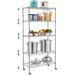 5 Tier Wire Shelving Unit With Wheels Height Adjustable Wire Shelves With Nsf Certified Mobile Metal Storage Rack Shelf Unit For Kitchen Laundry Garage (17.7 D X 35.5 W X 71 H Chrome)