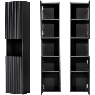 Hochschrank, schwarz, NEWPORT-56-BLACK