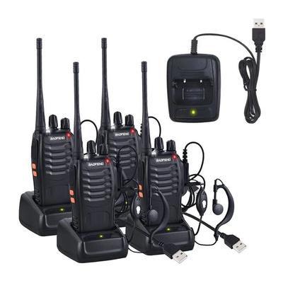 Linklife - 4 x Talkie Walkie Deux Voies Radio uhf 400-470MHz Walkie Talkie Avec Ecouteurs Originaux