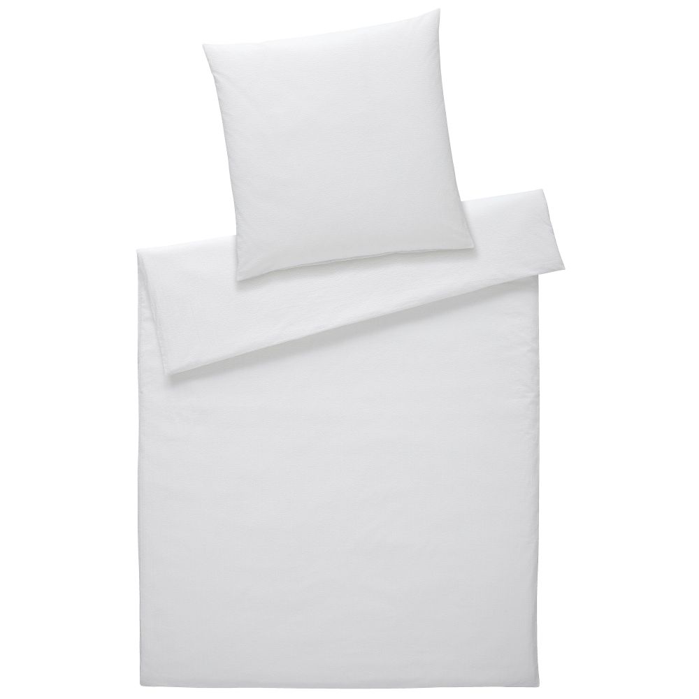 Elegante Seersucker Bettwäsche »Stockholm« 7107-00 Bettwäsche / 155x200 cm / 80x80 cm Image