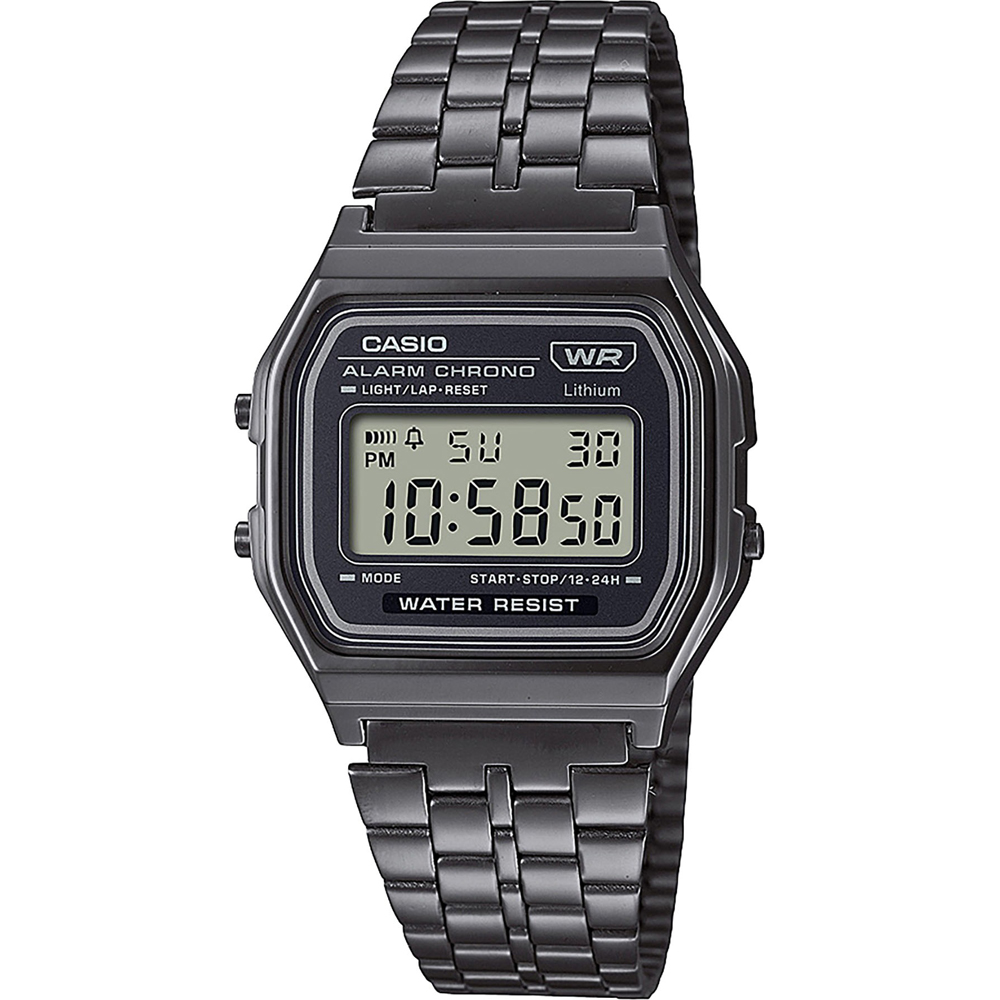 Casio Collection Vintage Unisex's Grey Watch A158WETB-1AEF Stainless Steel - One Size | Casio Sale | Discount Designer Brands