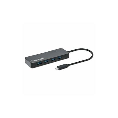 Manhattan 7-Port USB 3.2 Gen 1 Typ-C Hub USB-C-Stecker auf sieben USB-A-Buchsen 5 Gbit/s 3.