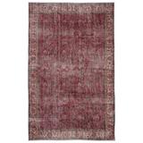 Red 67" x 106" L Area Rug - Lofy Atina Vintage Wool Handmade Area Rug 106.0 x 67.0 x 1.0 in Cotton/Wool | 67" W X 106" L | Wayfair Lo-8684012194760