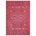 Red 117 x 39 x 1 in Area Rug - Bungalow Rose Rectangle Libi Cotton Area Rug w/ Non-Slip Backing Cotton | 117 H x 39 W x 1 D in | Wayfair