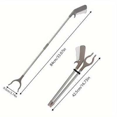 TEMU Stainless Steel Grabber Tool - 84cm Long Handle Trash Claw With , Ideal For Pregnant Women, Outdoor Litter Collection, And Use