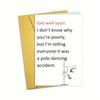 Personalized Good Luck Greeting Card For Anyone - Humorous Get Well Soon Wishes With Recovery And Encouragement - Perfect For Men, Women, - Naughty Inspirational Pole-dancing Accident Design