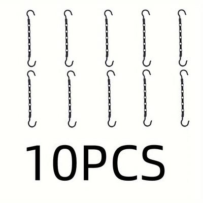 TEMU 10pcs Heavy-duty Plastic Magic Hangers - Space-saving Closet Organizer For Multiple Garments, Multi-hook Design For Efficient Clothes Storage In Clothing Stores Or Homes Image
