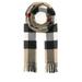 Embroidered Cashmere Scarf - Black - Burberry Scarves
