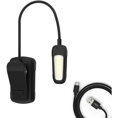 ANSMANN LED Clip Light /verstellbare Klemmleuchte, 9 LEDs, aufladbar via USB-C