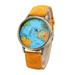 Kangnenghuishiye Travel By Plane Map Women Dress Watch Denim Fabric Band Wrist Watch