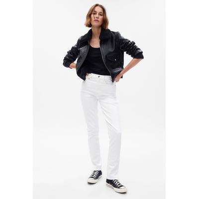 Gap Womens White Vintage Slim Stretch High Waisted Jeans - White
