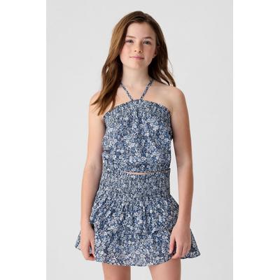 Gap Girls Blue Smocked Halter Vest Top (4-13yrs) - Blue