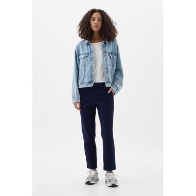 Gap Womens Navy Blue Mid Rise Downtown Chinos - Navy Blue