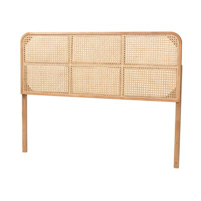 Lainer Modern Bohemian Bamboo Queen Size Headboard by Baxton Studio in Natural Brown (Size QUEEN)