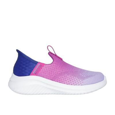 Skechers Girl's Slip-ins: Ultra Flex 3.0 - Color Boost Sneaker | Size 9.0 | Navy/Purple | Textile | Machine Washable