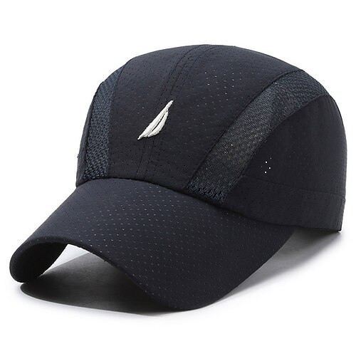 Herren Cap Basecap Sonnenhut Kappe Schwarz Marineblau Polyester Stickerei Modisch Brautkleider schlicht Strasse Täglich Buchstabe Einstellbar Sonnenschutz Atmungsaktiv Image