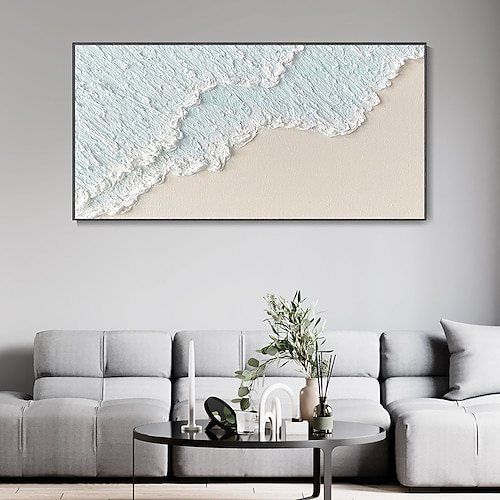 Ölgemälde, handgemalt, warme, strukturierte Meeresgemälde, handgefertigt, moderne Meereskunst, abstrakte Leinwandmalerei, individuelle Kunstwerke, personalisierte Geschenke, Wabi-Sabi-Kunst, Image