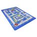Blue 237 x 79 x 0.4 in Area Rug - Zoomie Kids Parkhur Area Rug w/ Non-Slip Backing Polyester/Cotton | 237 H x 79 W x 0.4 D in | Wayfair