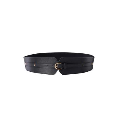 Women's Buckle-Front Waist Belt by Accessories For All in Black (Size L)