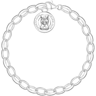 Charm-Armband THOMAS SABO "THOMAS SABO x HARIBO Schmuck: Charm-Armband" Gr. 17, silber (silberfarben), Armbänder, Damen,