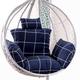 CASOTA egg chair cushion Outdoor Swing Chair Cushion, Hanging Basket Rattan Chair Cushion With Detachable Cover Patio Furniture Cushions for Hammock Garden(Color:Royal Blue)
