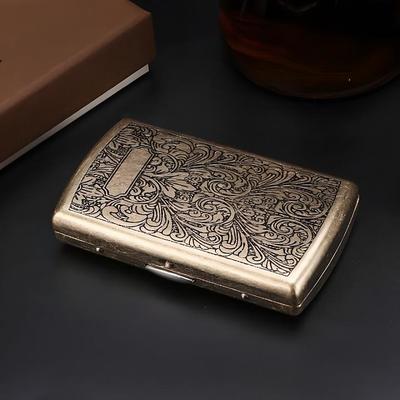 Vintage Style Metal Cigarette Case, Multiple Designs, Unique Creative Holder(Can Accommodate 12 Cigarettes)