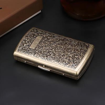 Vintage Style Metal Cigarette Case, Multiple Designs, Unique Creative Holder(Can Accommodate 12 Cigarettes)