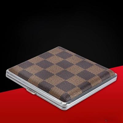 Men's Cigarette Case with Elastic Strap, Portable, Mixed Pattern Designs, Holds 20 Cigarettes