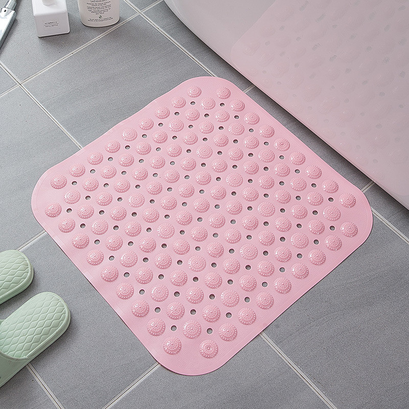 Shower Mats Rubber Shower Mat with Drain Hole - Non-Slip Bathtub Mat for Bathroom, Anti-Mildew, Quick-Drying, Comfortable and Safe for Kids and Elderly