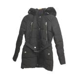 Michael Kors Jackets & Coats | Michael Kors Faux Fur Trim Logo Print Puffer Coat Black Xxl New | Color: Black | Size: Xxl