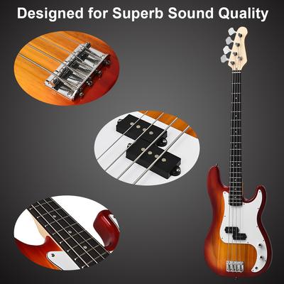 Full Size Electric Bass Guitar 4 String With Strap...