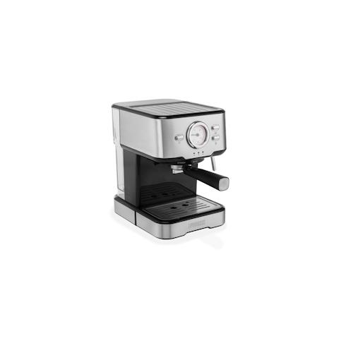 Princess 01.249412.01.001 Kapselmaschine Edelstahl, Schwarz mit Milchaufsch?umd?se, mit Druckbr?hsys