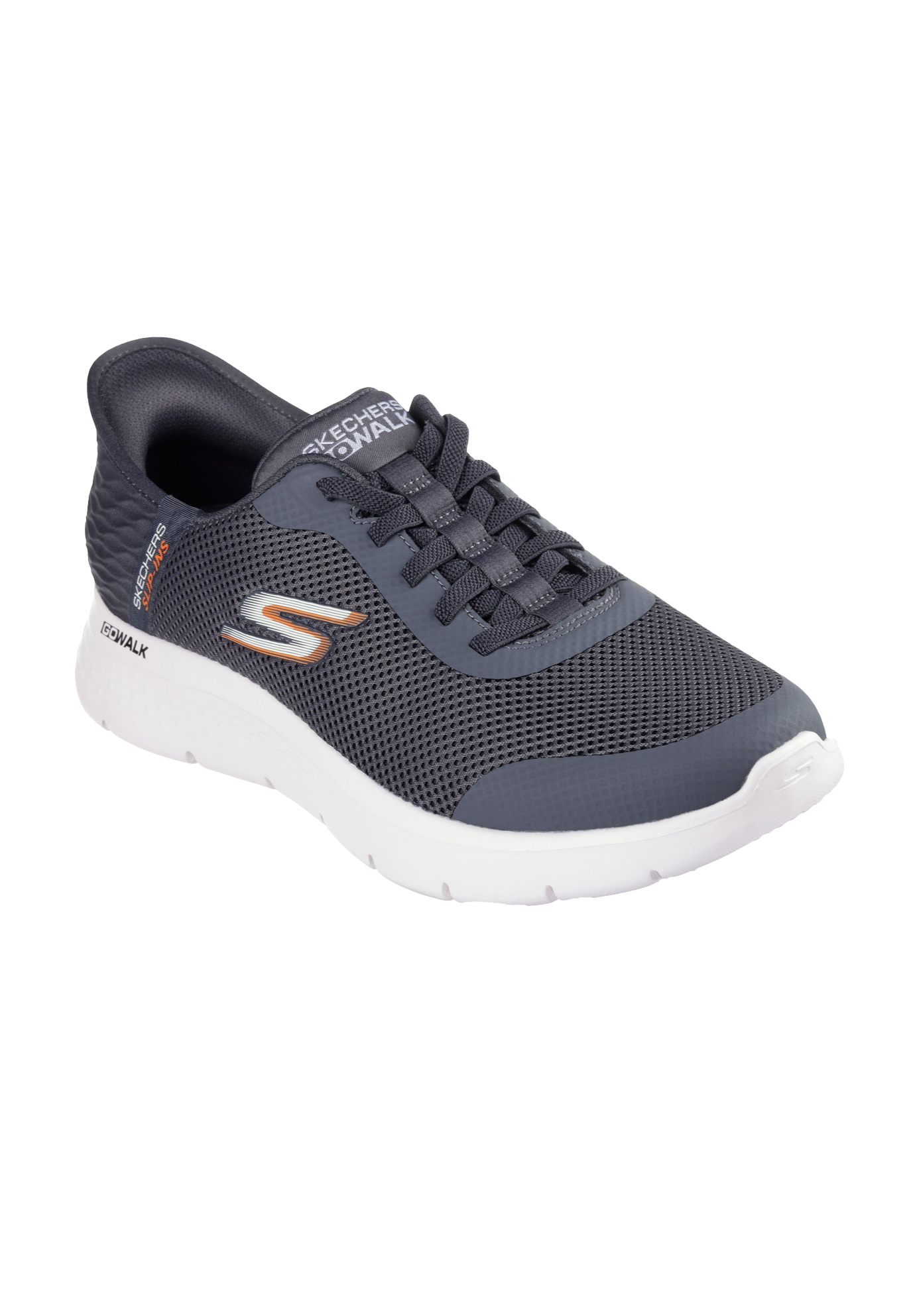 Extra Wide Width Men's Skechers GO WALK Bungee Flex Slip-ins by Skechers in Grey (Size 13 WW)