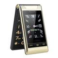 QIeAny Backup Machine for The Elderly/children, Classic Flip Phone, Support Dual Sim Card, 2.8 In+2.4 in Screen, With SOS Button/1200 MAh Battery/Large Volume/Large Keypad,Gold