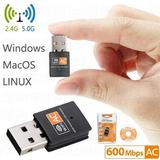 Cevemin USB WiFi Adapter AC600Mbps 2.4/5GHz Wireless USB WiFi Network Adapter 802.11 Wireless for Laptop/Desktop/PC