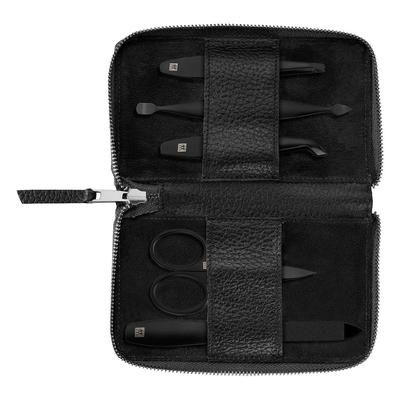 ZWILLING Beauty Maniküre Pediküre Set 5tlg. mit Nagelschere, Leder, schwarz Nagelpflegeset Herren Image