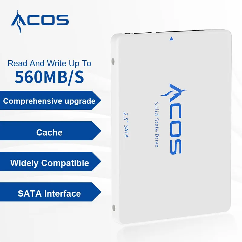 SSD-Festplatte 2,5 SATA3 120 GB 240 GB 480 GB 128 GB 256 GB 512 GB 960 GB 1 TB 2 TB HDD Interner Solid State für Desktop-Laptop ACOS Image