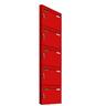 AL Briefkastensysteme 5 x Basic Wand Briefkasten in RAL Farbe 3000 Feuer Rot für Post A4, wetterfest, Artikelnummer: 431P5EA1P3000