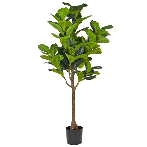 Kunstpflanze Feigenbaum Grün 162 cm im Blumentopf Künstlich Indoor Dekoration Wohnaccessoires