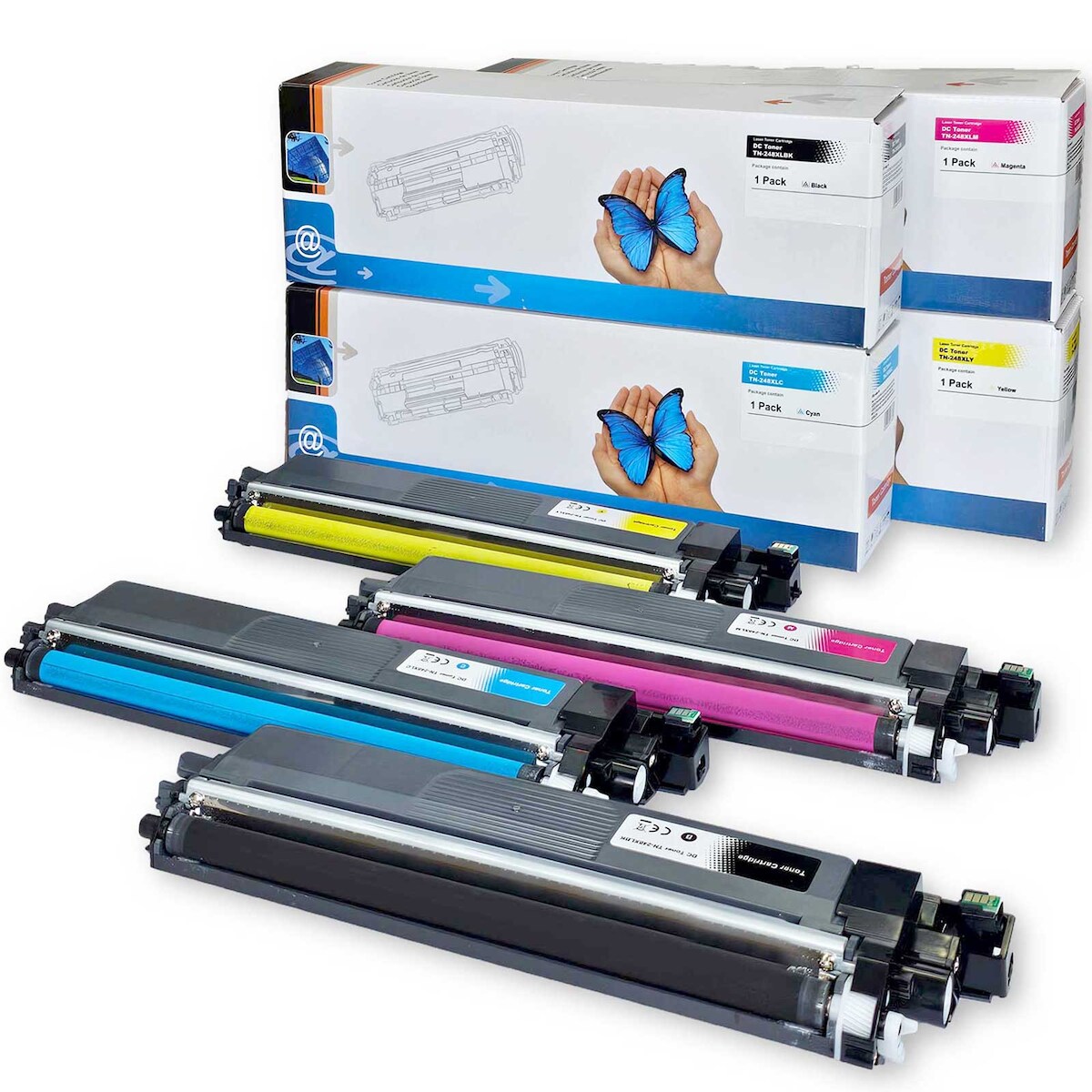 4 Toner Set für Brother MFC-L 3740 CDWE Eco D&C-Tonerkassetten alle Farben TN-248XL kompatibel MFC-L3740CDWE Image