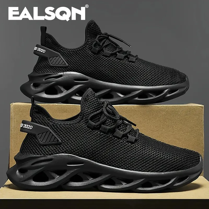 Scarpe da corsa sportive da uomo Scarpe da jogging nere Scarpe da ginnastica casual Marrone Outdoor Mesh traspirante Donna Leggero assorbimento degli urti Nero Tennis