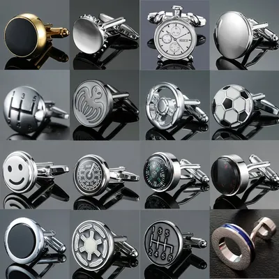 High quality copper Fashion men's French shirt cufflinks High grade round design car stall