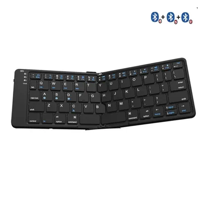 BOW Foldable Bluetooth Keyboard Rechargeable Wireless Keyboard Folding 2.4G Keyboard for iPhone