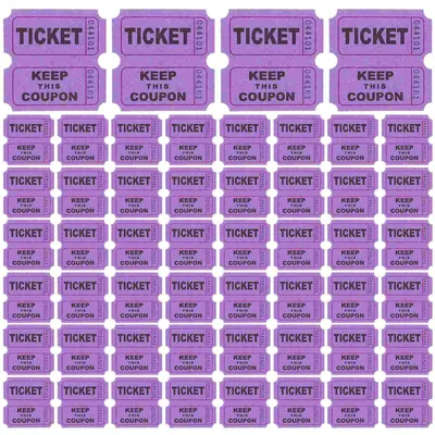 100 Pcs Lottery Draw Tickets Drink for Events Universal Raffle Game Party Carnival Paper Labels Roll