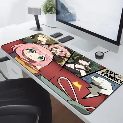 900x400 Spy X Family Mausepad Kawaii Anime Desk Mouse Pad Anya Forger Large Natural Rubber Lock Edge