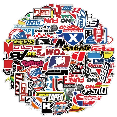 10/30/50/100Pcs JDM Racing Car Label Graffiti Stickers Vintage Cartoon Decals for Fridge Guitar Luggage PVC Cool Classic Sticker